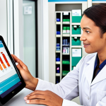 Personalized Digital Care**
A modern, brightly lit pharmacy in the Netherlands, designed with a clean, approachable aesthetic. An empathetic pharmacist (20s-40s, diverse ethnicity, e.g., Dutch or Surinamese-Dutch, wearing a professional but friendly uniform) is actively engaged in a personalized consultation with a patient (50s-70s, Dutch, looking engaged and reassured). The pharmacist is utilizing a sleek tablet or monitor displaying a simplified, anonymized interface of patient health data, genetic information, or medication interaction alerts, illustrating the use of advanced data analysis tools. The setting emphasizes the shift from product-centric to patient-centric care, highlighting digital support for proactive, tailored advice. Soft, inviting light filters through, creating a trusting and innovative atmosphere.

**