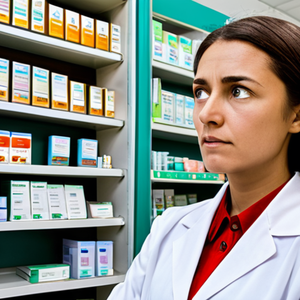 Navigating the New System**

"A pharmacist standing overwhelmed in front of a computer screen displaying complex pharmacy software, surrounded by stacks of medication boxes and instruction manuals. Expression of slight confusion and determination. The scene takes place inside a modern, brightly lit Dutch pharmacy. Focus on the interaction between the pharmacist, the computer, and the information overload. Colors are vibrant but slightly muted to convey the learning curve. *safe for work*, *appropriate content*, *fully clothed*, *professional*, *modest*, *perfect anatomy*, *correct proportions*, *natural pose*"

**