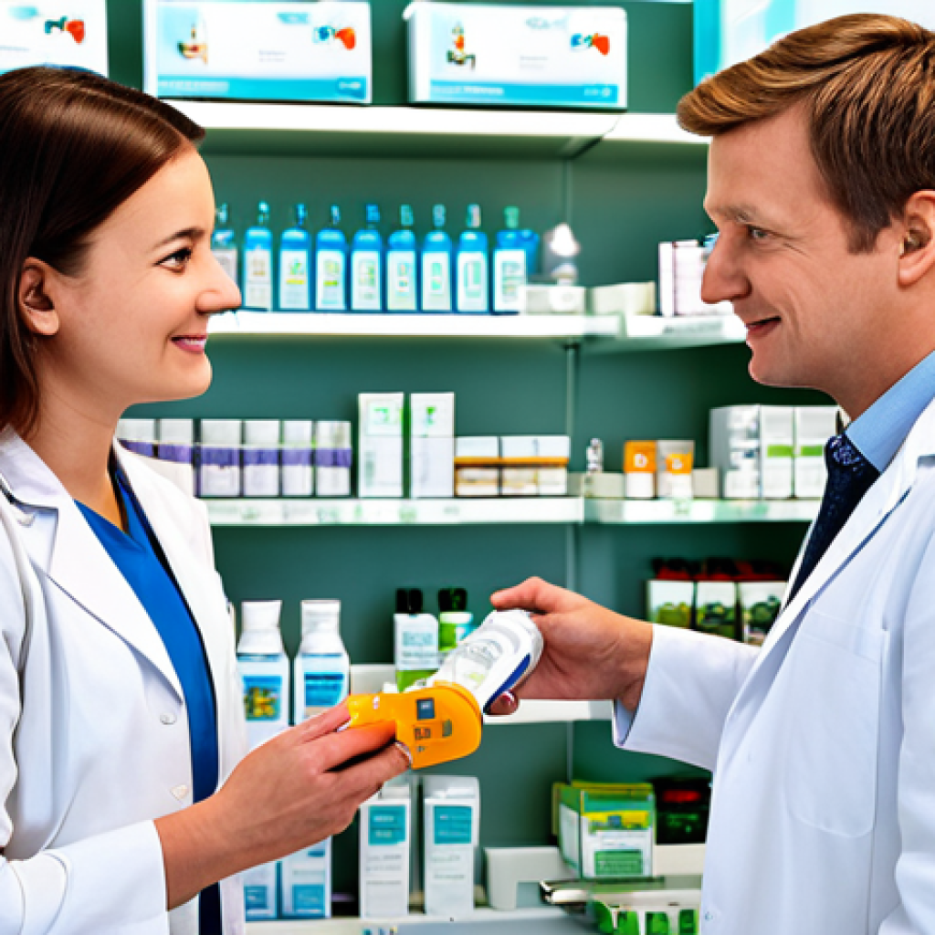 Modern Apotheek with Robot Assistance**

"A bright and clean modern Dutch apotheek (pharmacy) interior, featuring a friendly pharmacist assisting a customer. In the background, a robotic arm is dispensing medications. The pharmacist is wearing a professional lab coat and the customer is casually but modestly dressed. Safe for work, appropriate content, fully clothed, professional, perfect anatomy, correct proportions, well-lit, family-friendly. Focus on technology enhancing customer service."

**