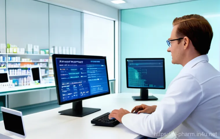약사와 환자 프라이버시 보호 사례 - **Prompt:** A serene and professional Dutch pharmacy interior, bathed in soft, inviting light. A fem...