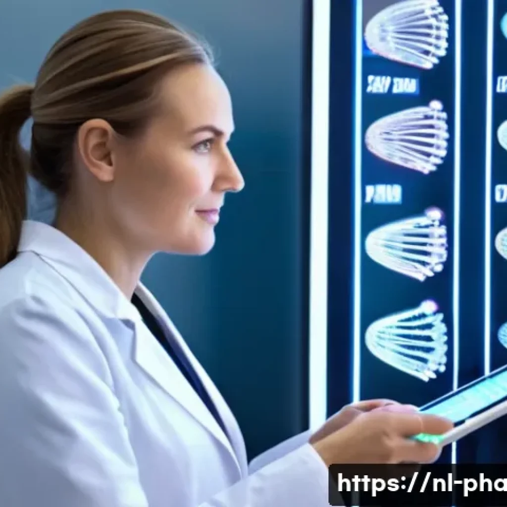 약사 약물 연구의 최신 이슈 - **Personalized Medicine in a Dutch Clinic**:
A brightly lit, modern medical clinic in the Nether...
