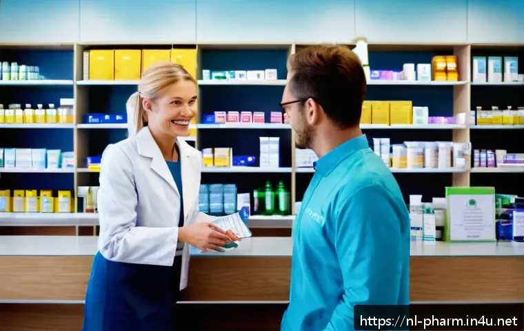 약사 약국 고객 만족도 조사 방법 - A modern Dutch pharmacy interior with a bright, clean, and welcoming atmosphere, featuring a pharmac...